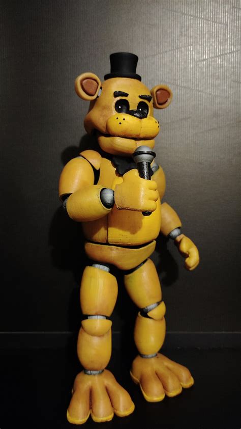 3d Printed Golden Freddy Action Figure Rfivenightsatfreddys