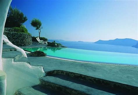 Pin By Rt Pam On Landscapes People Santorini Pool