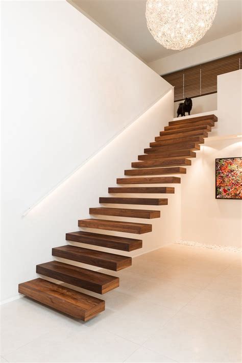 36 Beautiful Floating Stair Designs For Your Modern Home Fresh Look