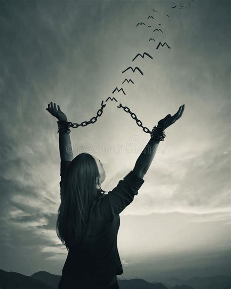 Chains And Freedom A Woman Breaks Her Chains As The Links Turn Into Freedom Bir Affiliate