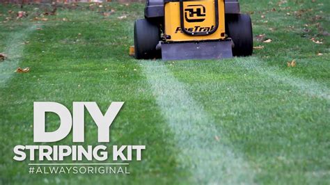 You can mow and stripe at the same time, making it easy to get the lawn you've always wanted. DIY Striping Kit | How to & Demo - YouTube