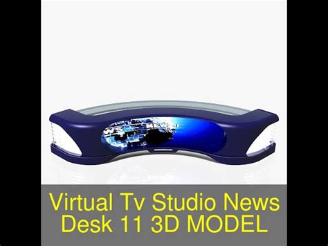 Virtual Tv Studio News Desk 11 3d Model Flatpyramid