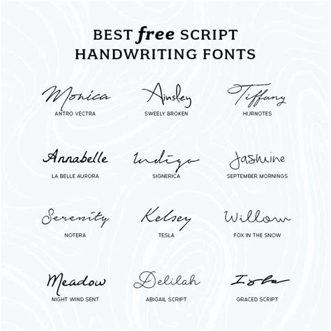 Best Free Script Handwriting Fonts Wild Side Design Co Handwriting
