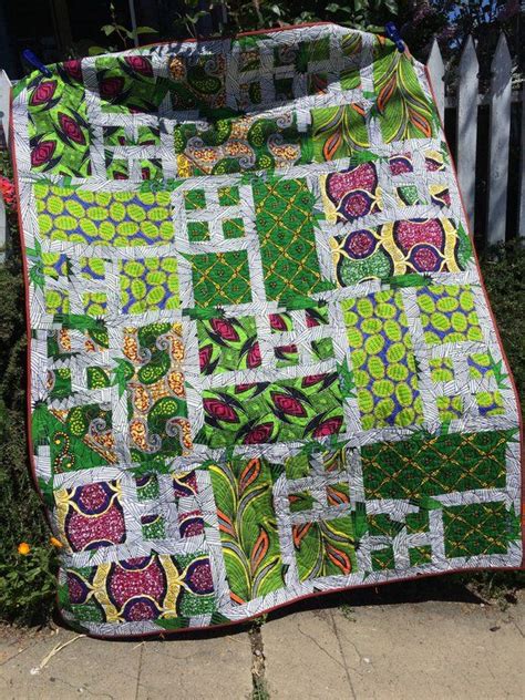 African Wax Print Quiltquilts For Salelap Quiltthrow Etsy