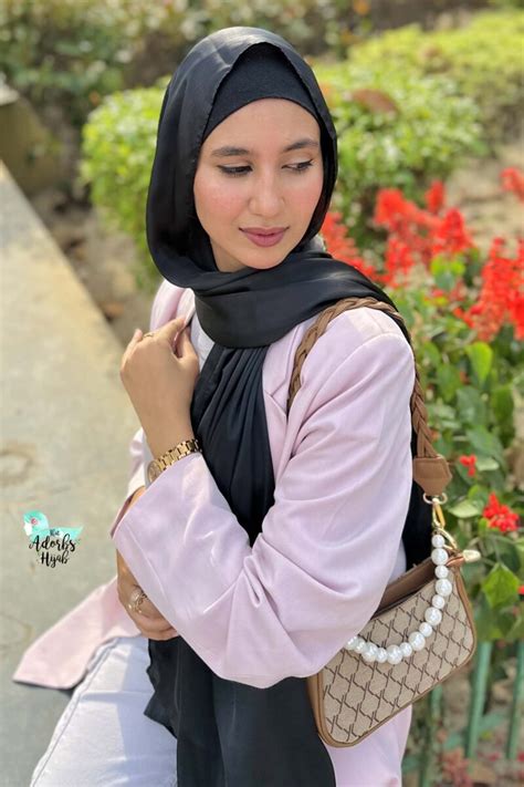 Black Premium Silk Hijab That Adorbs Hijab