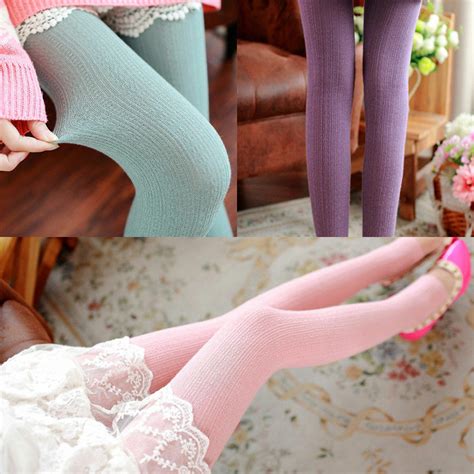 Womens Winter Cable Knit Sweater Footed Tights Warm Stretch Stockings