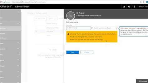 Oct 11, 2020 · the next and last thing you need to do is, go to the new email section. 04 How to Change user email address in Office 365 - YouTube