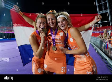Netherlands Players Celebrating During The Fih Womens World Cup Final Match Between Netherlands