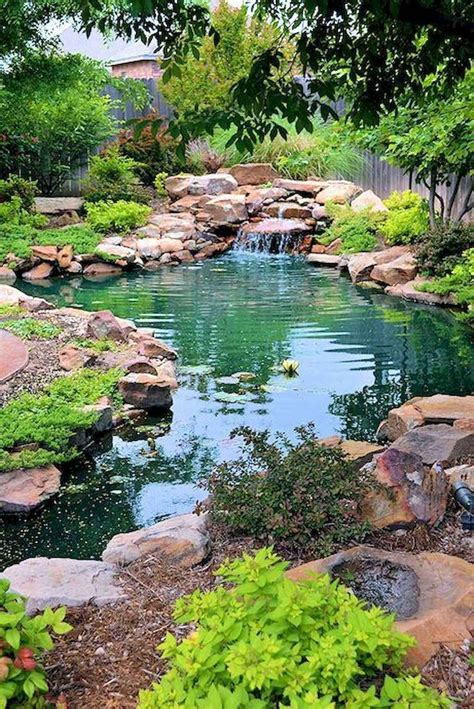 63 Beautiful Backyard Ponds And Waterfalls Garden Ideas Setyouroom