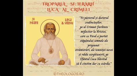 Tropar Sfântul Ierarh Luca al Crimeei YouTube