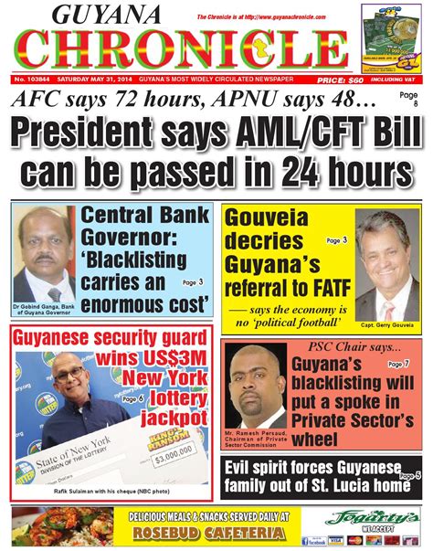 Guyana Chronicle 31 05 14 By Guyana Chronicle Issuu