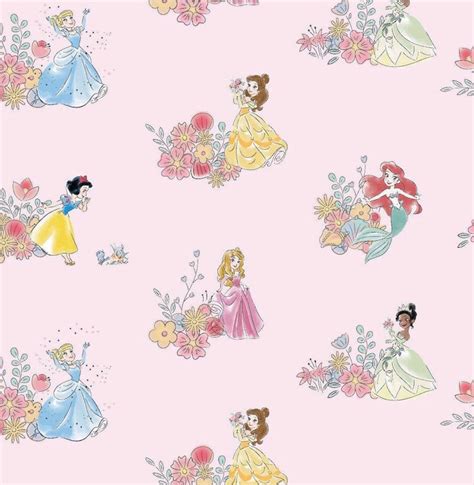 Disney Princesses Cotton Fabric By The Yard Fabric Cotton Etsy