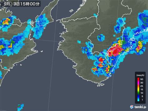 和歌山県の過去の雨雲レーダー(2019年09月03日) - 日本気象協会 tenki.jp