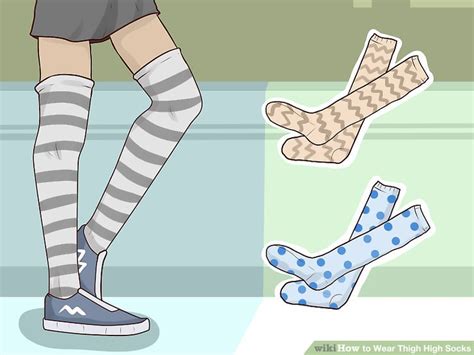 3 ways to wear thigh high socks wikihow