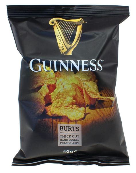 burts guinness flavour crisps 40g approved food