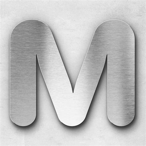 Metal Letter M Uppercase Serif Series D98