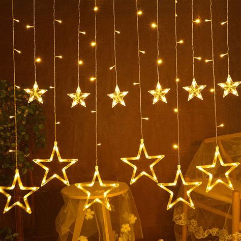 Twinkle Star 12 Stars 138 Led Curtain String Lights Window Curtain