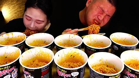 밤토리4x프란6 불닭볶음면 빨리 먹기 Korean Spicy Noodle Challenge Mukbang Youtube
