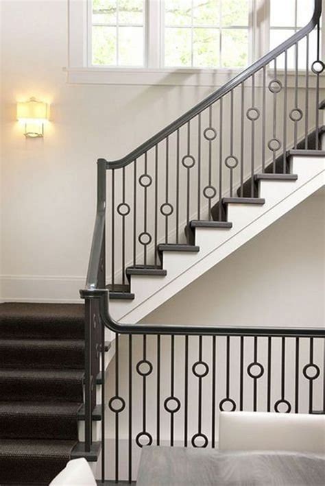 Iron Stair Balusters Modern Ring Metal Spindles For Stairs Etsy