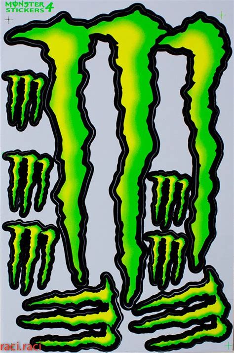 Green Monster Energy Claws Sticker Decal Supercross By Raciraci 650
