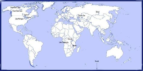 Largest Lakes In The World Map