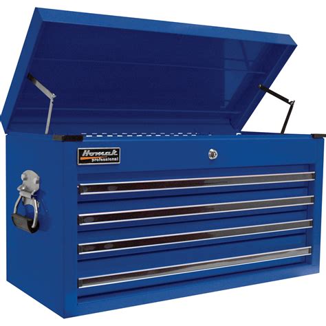 Homak Pro Series 27in 4 Drawer Top Tool Chest — Blue 26 14inw X
