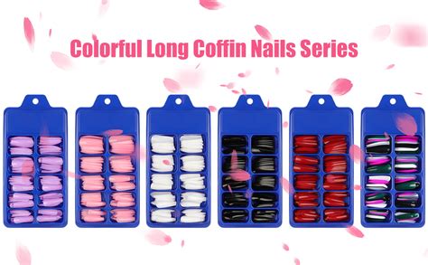24pcs Press On Nails With Designs Glue On Nails Press On Nails Lx