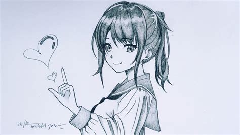 How To Draw Anime School Girl For Beginner Youtube