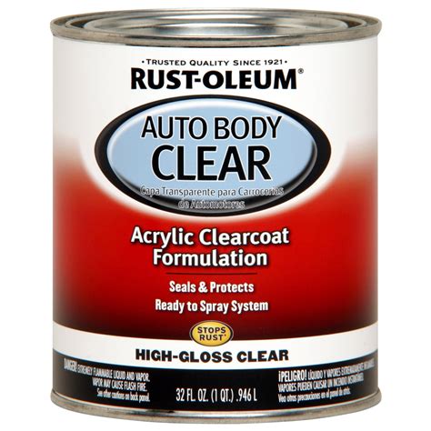 Rust Oleum Automotive Enamel Gloss Clear 1 Qt