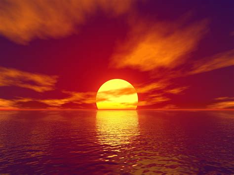 5092745 Sun Earth Sea Ocean Sunset Wallpaper