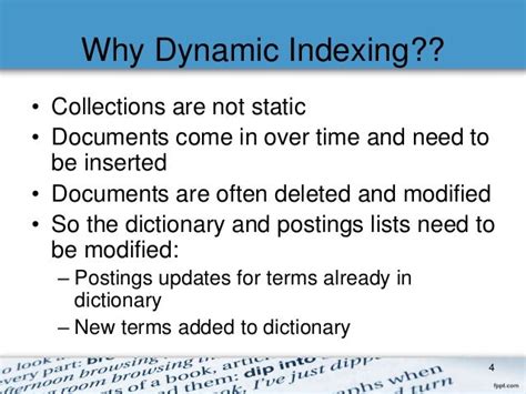 Information Retrieval Dynamic Indexing