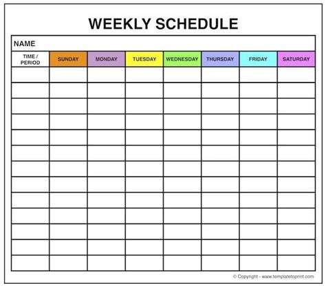 Free Online Printable Daily Schedule Maker Printable Templates