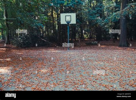 Old Basketball Court In A Community Park Stock Photo Alamy