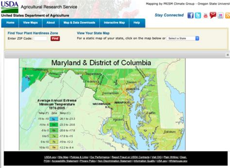 Hardiness Zone Map Maryland