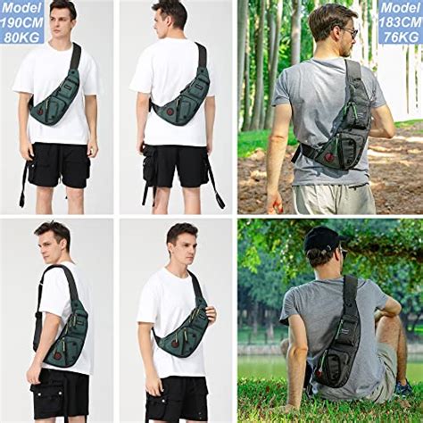 Nicgid Sling Bag Chest Shoulder Backpack Fanny Pack Crossbody Bags For Mendark Green Sporting