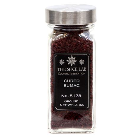 The Spice Lab Sumac - Cured Sumac 2 oz Jar - All Natural OU Kosher Non GMO Gluten Free 