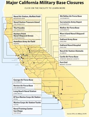 Military Bases In California Map Map With States