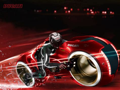 Needs to go over to nuke and adjust glare etc. Fun with Photoshop: Ducati Tron Lightcycle - Asphalt & Rubber