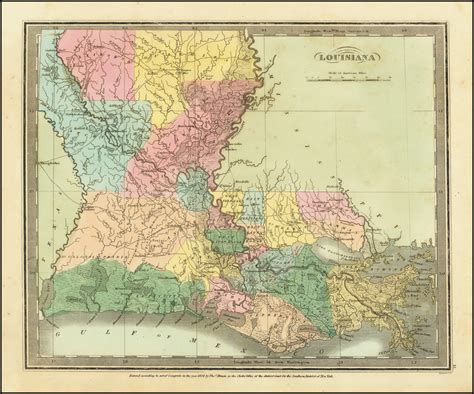 Louisiana Barry Lawrence Ruderman Antique Maps Inc