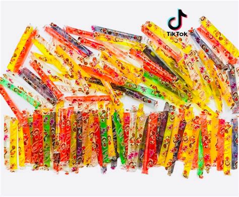 Tiktok Challenge Jelly Straws Assorted Fruit Juicy Candy Etsy