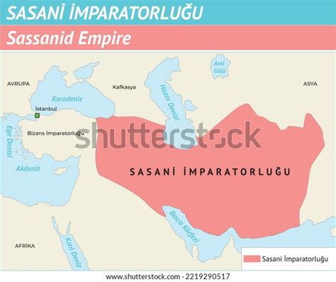 Sassanid Empire Historical Maps Asia Europe Stock Vector Royalty Free
