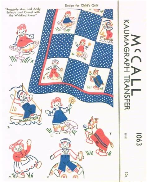 Raggedy Ann Quilt Sewing Pattern Pdf Instant Download Etsy In 2021