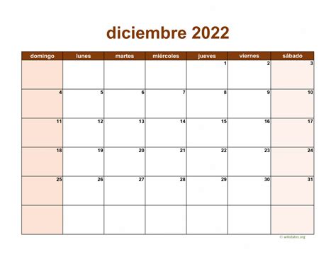 Calendario Diciembre 2022 De México