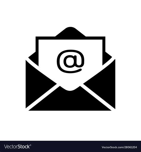 Mail Icon In Flat Style Email Symbol Royalty Free Vector