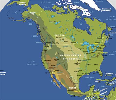 The united states of america lies in north american continent and comprises of 50 states. North America Map