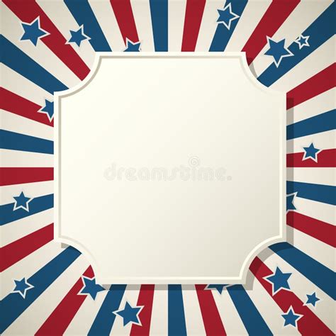 American Patriotic Background Frame Stock Vector Illustration Of