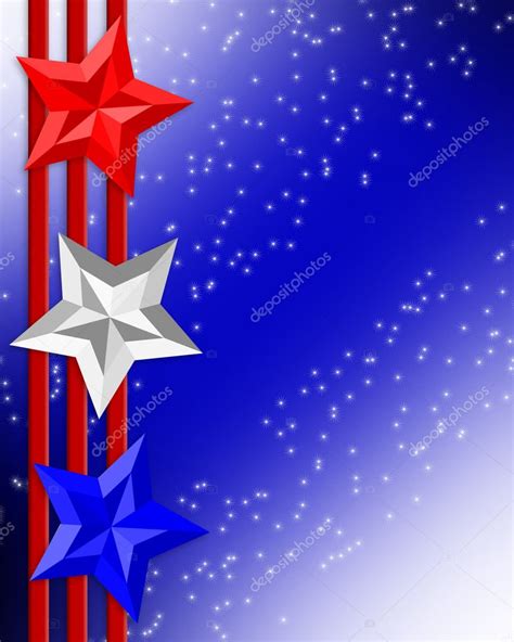 4th Of July Patriotic Border Stars — Stock Photo © Irisangel 2177070