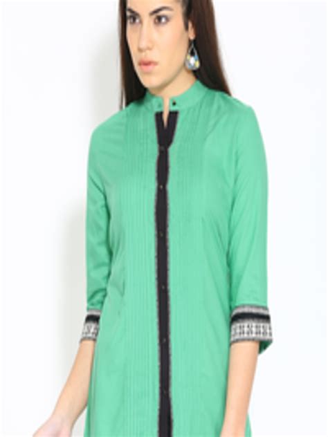 Buy W Women Green Tunic Tunics For Women 258670 Myntra
