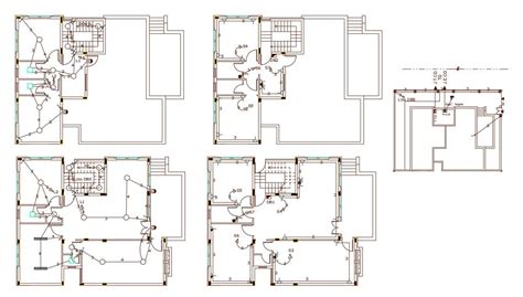 Bedroom House Electrical Plan Design Dwg File Cadbull
