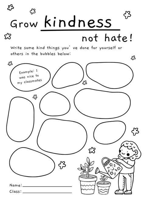 Design This Simple Doodle Kindness Activities Worksheet Layout For Free